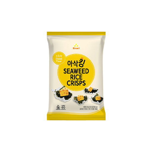 BINARI Asak king seaweed rice crisps cheese 30гр*24 4026