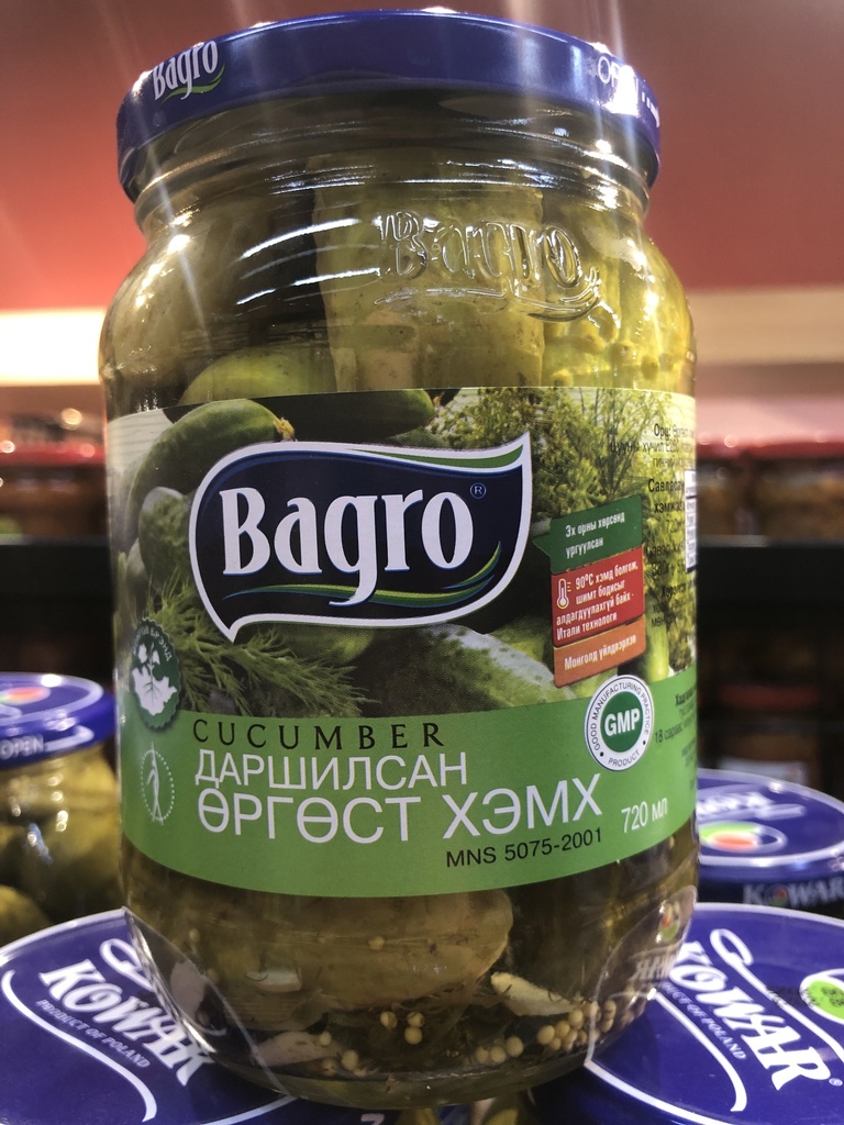 bagro бүхэл огурцы 720гр