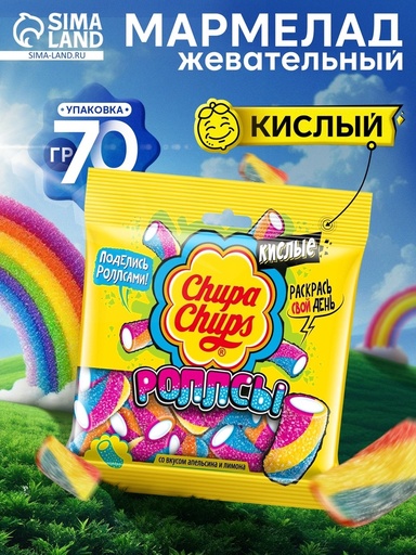 [59010023] Chupa chups резинэн чихэр 70гр 1/30 ш