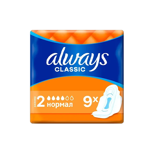 [25010066] always classic normal Dry pads 9 pcs